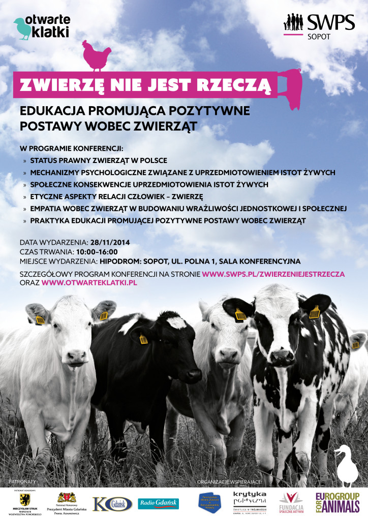 Konferencja "Zwierzę nie jest rzeczą" (Sopot, 28.11.2014 r.) - AnimalStudies.pl